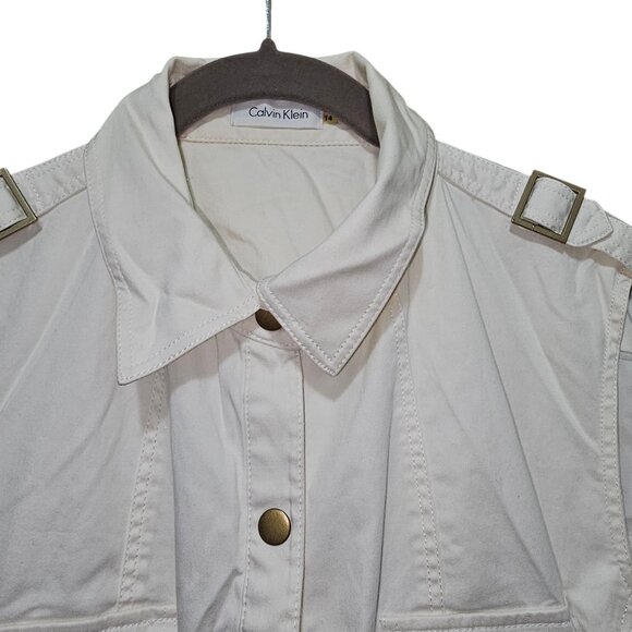 Calvin Klein White Elegant Dress - Picture 4 of 10